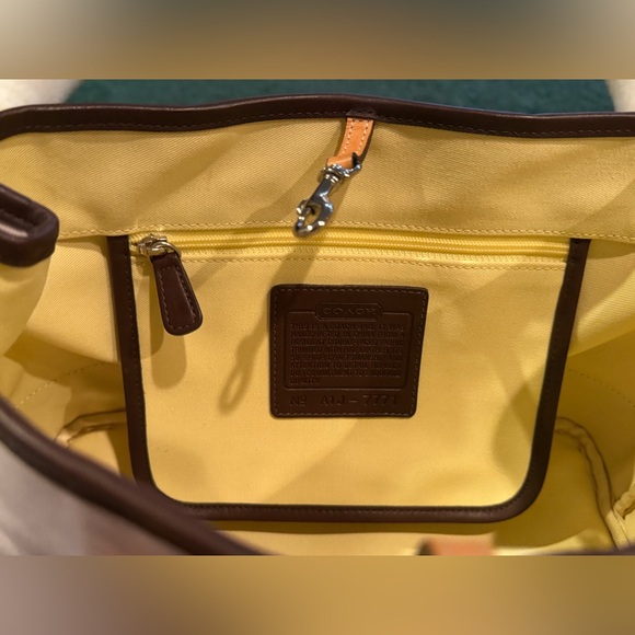 Coach Lavender and Brown Leather Bag - Picture 11 of 13